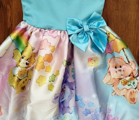 Nádherné šaty h&m s motívom care bears - nové, h&m,134 / 140