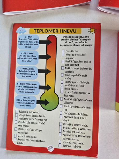 Kartičky a knižky na zvládanie hnevu, 