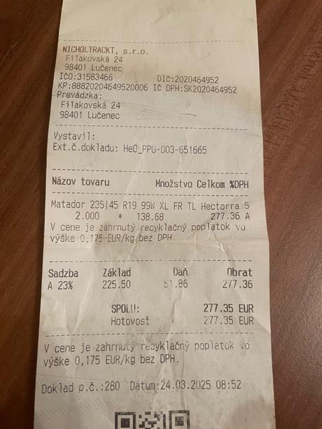 Letné pneumatiky matador, 