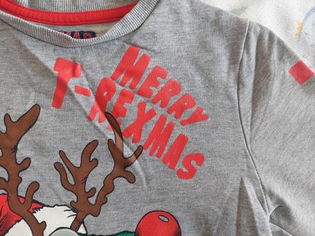 Vianočná mikina t-rex veľ.128, 128