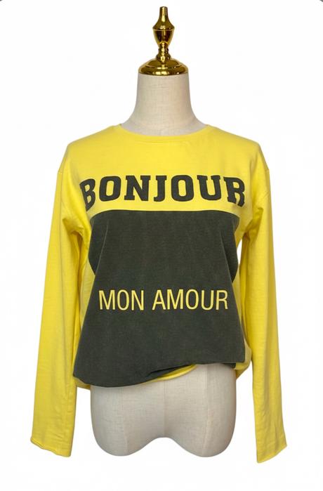 Ležérne tričko bonjour mon amour, pull&bear,s