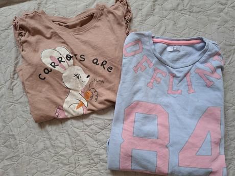 Tričká s dlhým rukávom 6 ks, 128