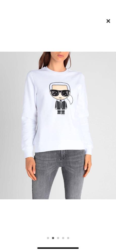 Mikina karl lagerfeld vyšívaná s flitrami, xs