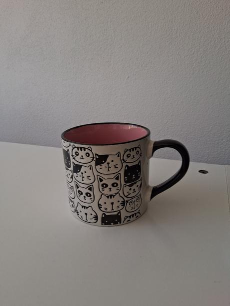 Hrnček šálka veľká 500ml mačička mačka ako nová, 