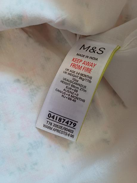 Kvetovane šatičky v.68 / 3-6 mes, marks & spencer,68