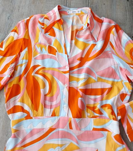 Oranžové minišaty, mango,m