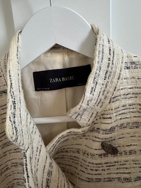 Štruktúrovaný jarný kabátik, zara,s