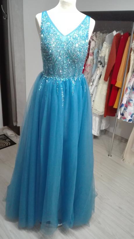 Rozprávkové tylové šaty s rozparkom, 36 / 38 / m / s