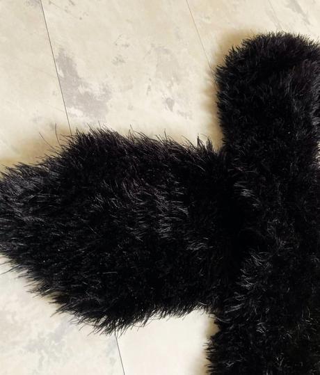 Luxusná kožušina prehoz na šaty, 