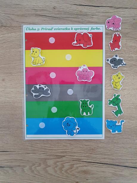 Pracovný zošit na suchú zips zvieratka od 1,5 roka, 