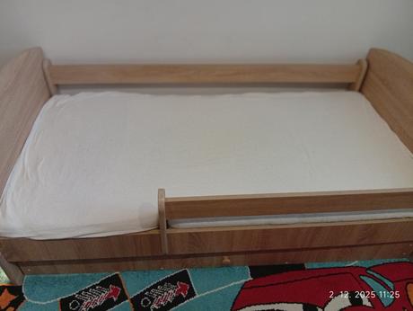 Posteľ 80x160 dub jas + úložný priestor, šírka (cm): 80,dĺžka (cm): 160