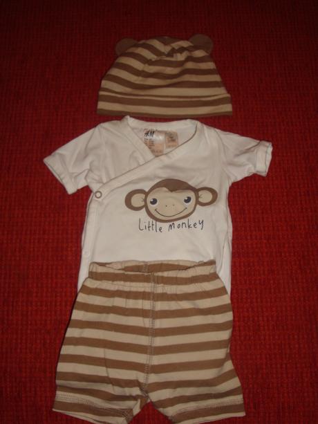 Kompletík opička, h&m,62