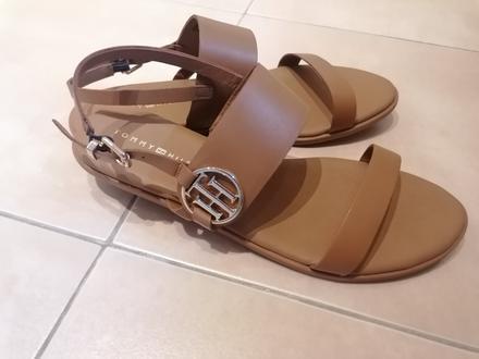 Hilfiger kožené hnedé sandále, tommy hilfiger,40
