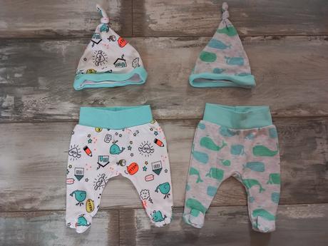 2ks dupačky s čiapočkou pre novorodenca, 56