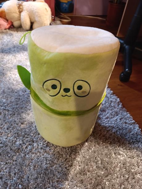 Panda plyšová v obale v tvare bambusu dráčik, 