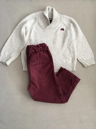 Pulover, nohavice, denim co,80