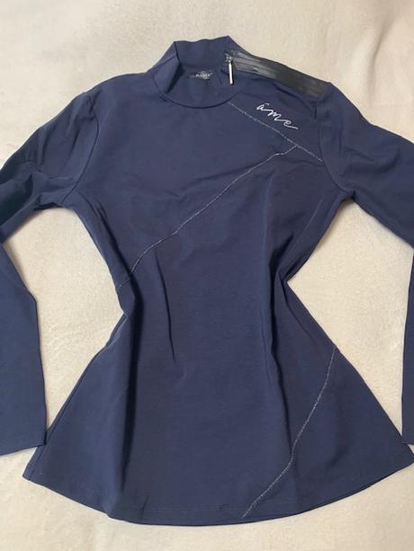 Tričko tmavomodré so zipsom na pleci zn. magenta, l / m