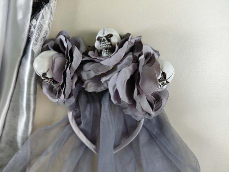 122/128 kostym upírová nevesta+závoj,7-8 r.,