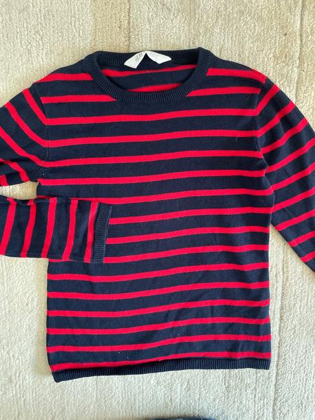 Pruhovaný sveter, h&m,128