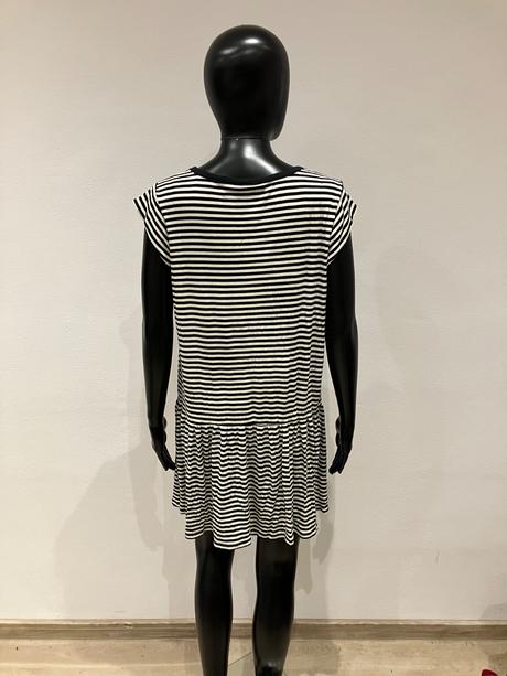 Dievčenské čierno-biele pásikavé šaty (14r.), original marines,164