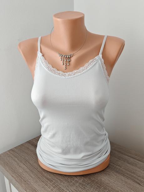 Biele tielko safne na s aj na m, elasticke, m