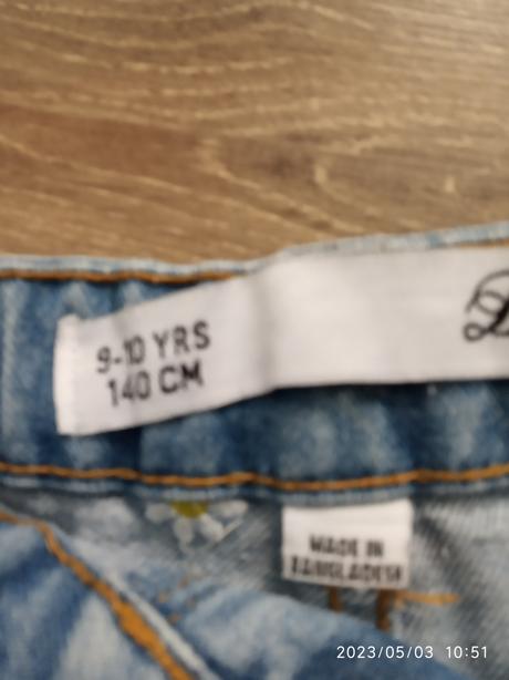 Riflové kraťasy, denim,140