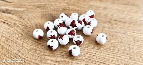 Korálka drevená - stromček - 16 mm,