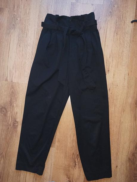Málo nosené nohavice s vysokým pásom, h&m,36