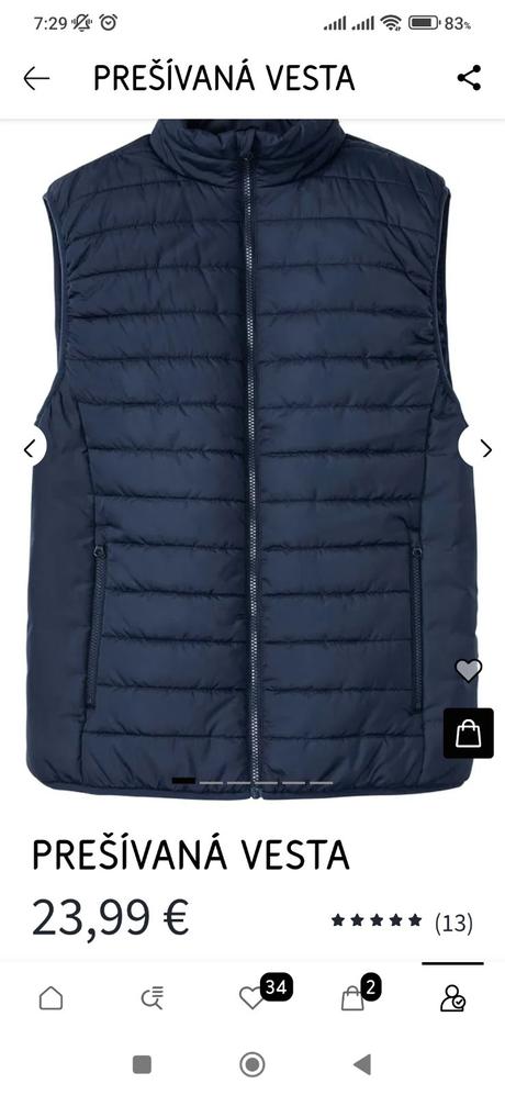 Zateplená vesta, bonprix,46