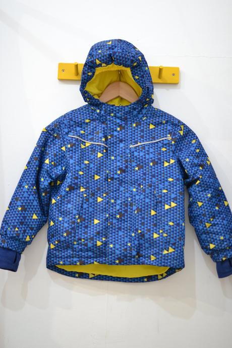 Detská zimná modrá bunda 110/116, 110