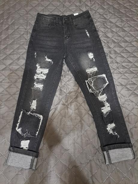 Dámske roztrhané rifle, s