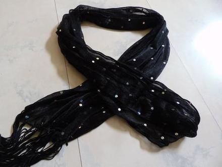 Šatka okolo krku s flitrami, l