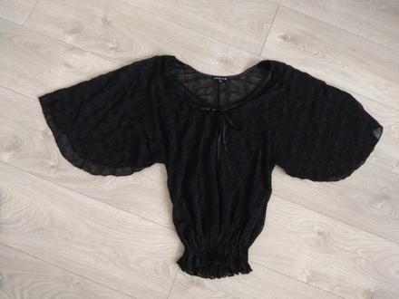Cierna cipkovana bluzka lifeline, s
