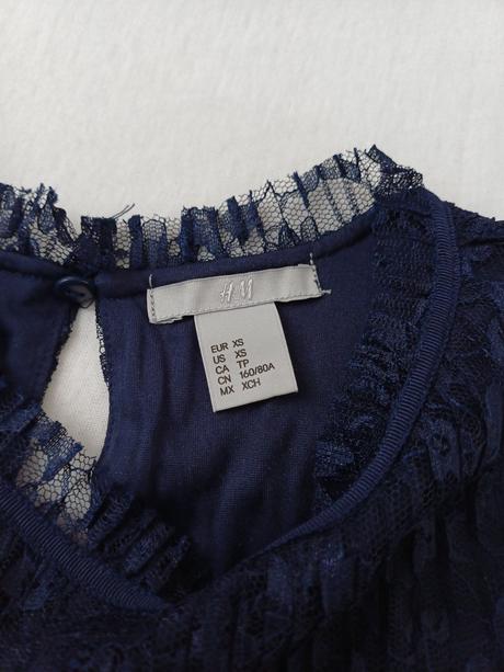 Tmavomodra bluzka, h&m,xs