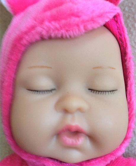 Reborn silikonova babika - plysovy zajko vel.35 cm,