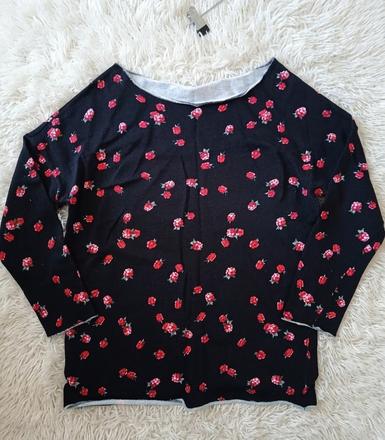 Oversize mikina s malinami, tezenis,m