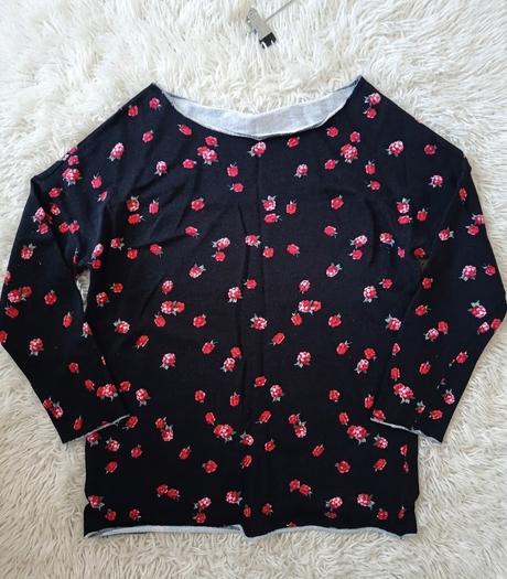 Oversize mikina s malinami, tezenis,m