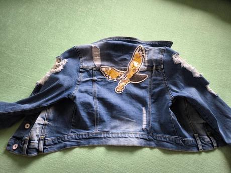 Džínsova bunda raw a druhá ako darček, xl