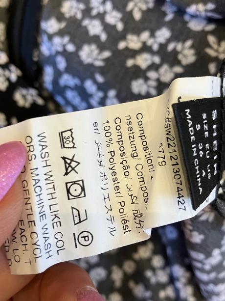 Dámske kvetované šaty shein čiernobiele (s), s