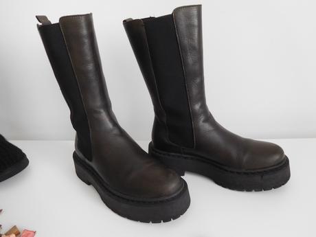 Bianco  - čižmy na platforme - tm-zelené 38v,, 38