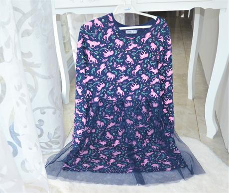 Šaty unicorn s tylom-140, 140