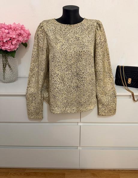 H&m - elegantná béžová blúzka, h&m,l