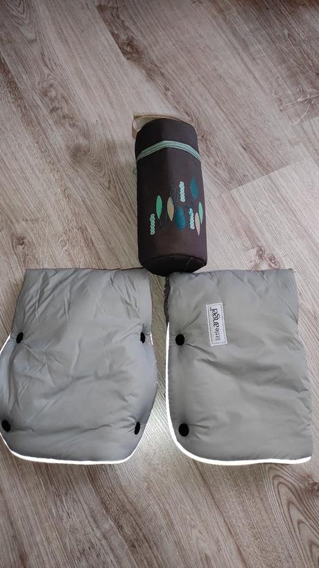 Rukávniky na kočík + termo obal na fľašu, little angel®