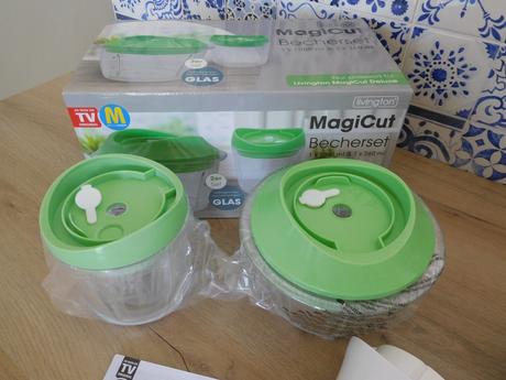 Livington magicut +2x zberná nádoba sklo-nový, 