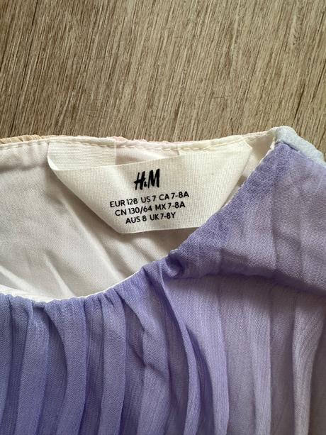 Plisované šaty pastel h&m 128, h&m,128