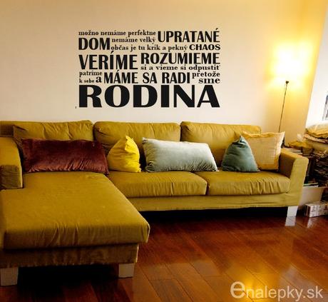 Nálepky na stenu - rodina, 