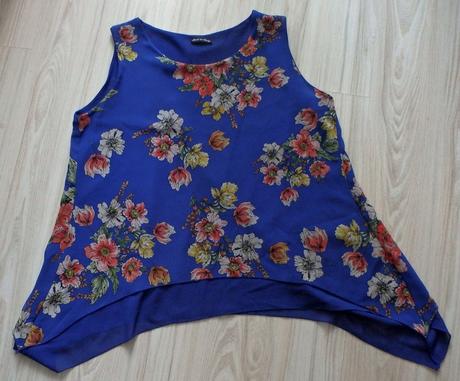 Modrá blúzka na ramienka, v. 2xl, xxl