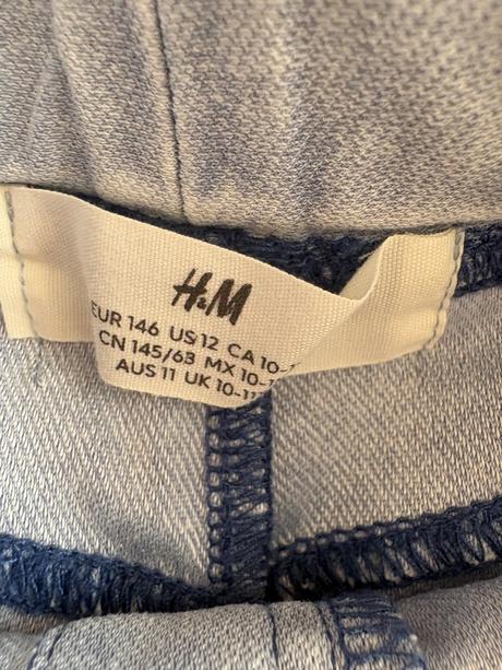 Rifľové šortky h&m 140/146, h&m,146