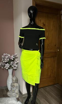 Súprava croptop a sukňa neónovej farby zn. magenta, m
