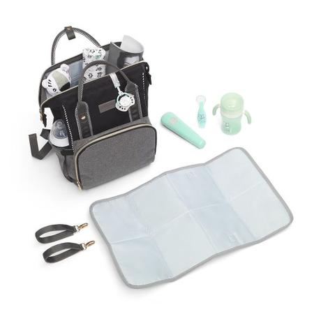Aška prebaľovacia/batoh oslo style čierna, babyono
